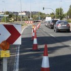 Corte de un carril en la VA-20 desde el Camino de Hornillos.