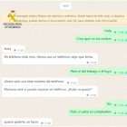 Mensajes de la conversación con la que se inició la estafa.