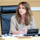 Patricia Gómez Urbán durante una comisión de las Cortes