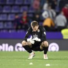 Hein, cabizbajo ras la nueva derrota del Real Valladolid.