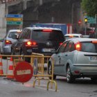 Obras de emergencia en Arco de Ladrillo este domingo.