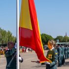 Izado de bandera por parte de la Guardia Civil en Valladolid en una imagen de archivo.