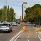 Corte de un carril en la Avenida de Salamanca por las obras de la red de calor