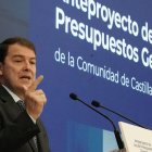 El presidente de la Junta de Castilla y León, Alfonso Fernández Mañueco, presenta el anteproyecto de Ley de Presupuestos Generales de la Comunidad de Castilla y León para el año 2025.