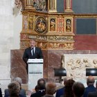 Imagen de la inauguración de la Jornada sobre 'La Controversia de Valladolid', presentada por el presidente de las Cortes de Castilla y León, Carlos Pollán