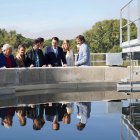 El consejero de Medio Ambiente, Vivienda y Ordenación del Territorio, Juan Carlos Suárez-Quiñones, visita la depuradora de Traspinedo.