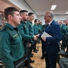 Jacinto Canales, subdelegado del Gobierno en Valladolid, da la bienvenida a las nuevas incorporaciones en la Guardia Civil de Valladolid.