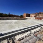 Estado en el que se encuentra el vaso de la piscina, a falta del revestimiento.