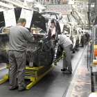 Trabajadores de la factoría de Valladolid de Carrocería Montaje de Renault.