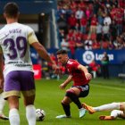 Imagen de la última visita del Real Valladolid a El Sadar en la campaña 22-23 (2-0).