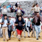 Última corrida de rejones de la Feria y Fiestas de Nuestra Señora de San Lorenzo de Valladolid, el pasado 31 de agosto, con Pablo Hermoso de Mendoza, Lea Vicens y Sergio Pérez de Gregorio. ICAL