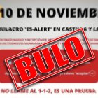 Cartel del bulo del 112 difundido en las redes sociales