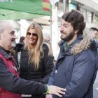 El portavoz de Vox en las Cortes de Castilla y León, Juan García-Gallardo, frente a la carpa informativa en Valladolid.