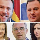 Óscar Puente, Javier Alfonso Cendón, Iratxe García, Javier Izquierdo y Esther Peña.