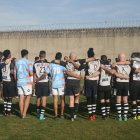 Un momento del partido de rugby disputado en el Centro Penitenciario de Villanubla