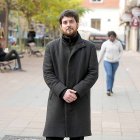 El coordinador de ACCEM en Valladolid, Diego Cebas, en la Plaza de San Juan