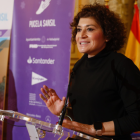 Mayte Martínez, en la presentación de la Pucela Sansil.