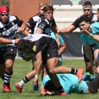 Acción del último partido entre 'chamizos' y azulgranas.