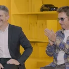 El músico Jean-Michel Jarre y el diseñador de automóviles francés Gilles Vidal