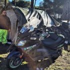 Motero solidario acampado ya en Tordesillas esperando a Motauros.