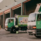 Camiones del servicio de limpieza de Valladolid.