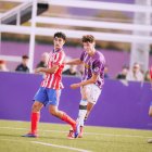 Mariano dispara a puerta en el partido de liga contra el Atlético de Madrid en casa