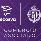 Cartel del convenio entre FECOSVA y el Real Valladolid