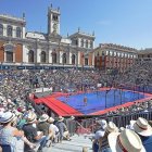 Panorámica de la Plaza Mayor durante la celebración del Open de Valladolid DE 2023.