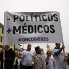 Manifestación de Oncobierzo para reclamar mejoras en oncología en Ponferrada.