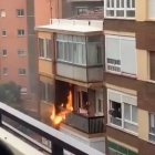 Incendio en una vivienda de la calle Cervantes