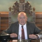 Jesús Julio Carnero durante su discurso en el pleno del Ayuntamiento de Valladolid