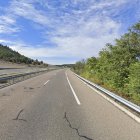 A-601 a la altura de Santiago del Arroyo, donde tuvo lugar la colisión múltiple.