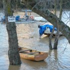 Crecida del Río Pisuerga a su paso por el puente de Poniente