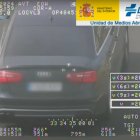 Vehículo cazado por el radar de la DGT a 206 por hora tras fugarse de un control en Valladolid.