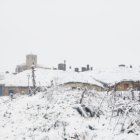 Una copiosa nevada en un pueblo de Valladolid.
