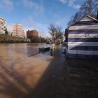 Los pasillos inferiores del Pisuerga, totalmente anegados.