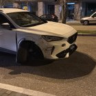 Imagen del vehículo tras colisionar con otros tres en Valladolid.
