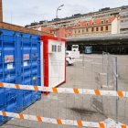 Casetas de obras, en la estación de autobuses de Valladolid