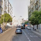 Calle Miguel íscar a su llegada a la Plaza de Zorrilla.