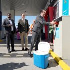 El consejero de Medio Ambiente, Vivienda y Ordenación del Territorio, Juan Carlos Suárez-Quiñones, en el acto