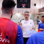 Pisonero, durante una concentración con Israel.