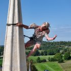 Una imagen del espectáculo de Lézards Bleus y Antoine Le Menestrel.