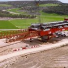 Obras de la A-11 entre Quintanilla de Arriba y Olivares de Duero, en Valladolid, en mayo de 2025.