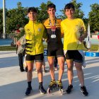 Adrián Alonso, en el Campeonato de España en Pista.