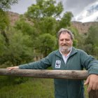 Jesús Cobo, en el Refugio de Rapaces de Montejo de la Vega de la Serrezuela.