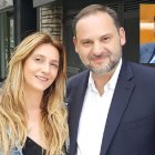 Claudia Montes y José Luis Ábalos, en una imagen de archivo, en la foto pequeña Óscar Puente.