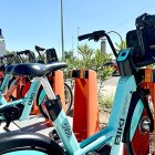 Bicicletas en una de las estaciones Biki en los alrededores de Michelin.