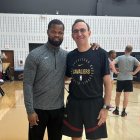 Hugo López junto al ex ACB Omar Cook, que ejercerá de Head Coach.
