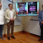 Conrado Íscar, Roberto Díez y Félix Sanz en la presentación del programa conmemorativo del 25 aniversario del Museo Provincial del Vino.