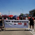 Manifestación de los trabajadores de Saeta Die Casting en Valladolid.
